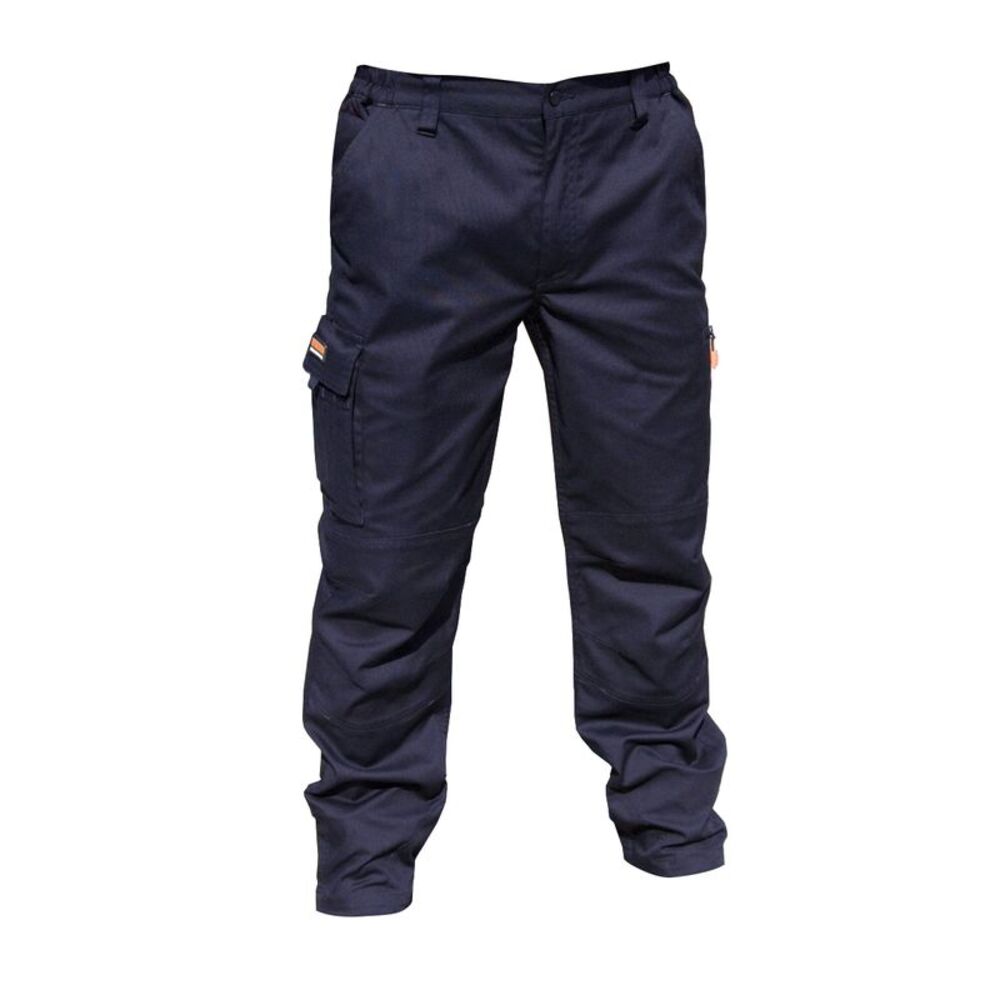 Result Mens Stretch Work Trousers / Pants (34inch Long Length) / Navy Blue